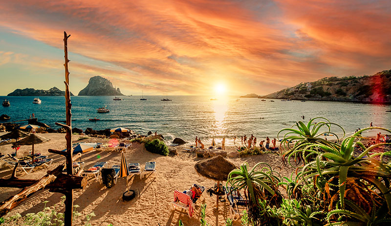 coucher de soleil à Ibiza
